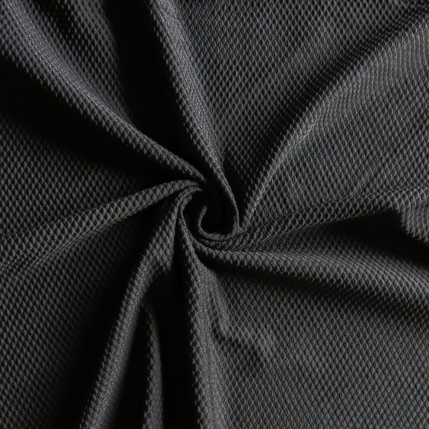 Black Mirage Nylon Lycra Mesh Fabric