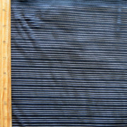 Black Mystic Stripe Poly Mesh Fabric