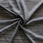 Black Mystic Stripe Poly Mesh Fabric