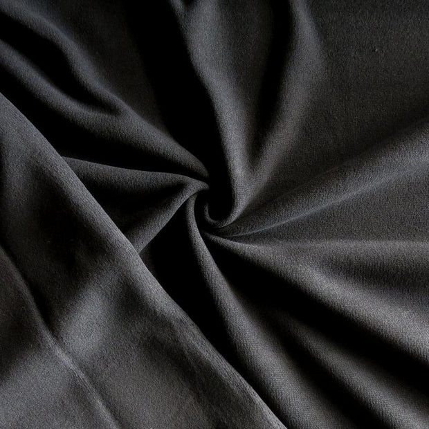 Black Sweaterknit Velour Polartec Fabric - 28" Remnant
