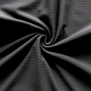 Black Powergrid Micropoly Lycra Jersey Knit Fabric