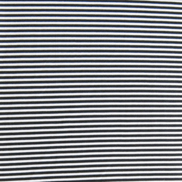 Black and White Narrow Stripe Nylon Spandex Swimsuit Fabric