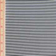 Black and White Narrow Stripe Nylon Spandex Swimsuit Fabric
