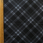 Black/Grey Plaid Flow Stretch Boardshort Fabric - 32" Remnant