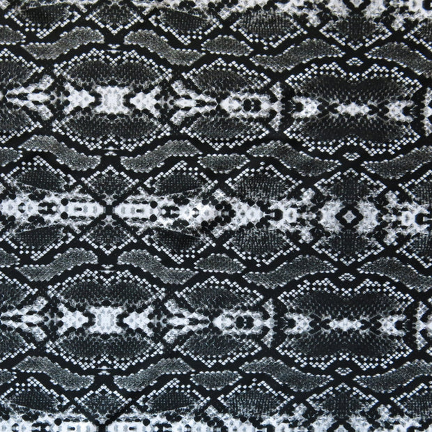 Black and Grey Snakeskin Nylon Spandex Swimsuit Fabric – The