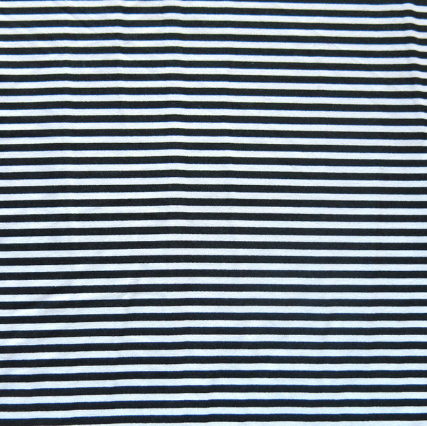 Black and White 1/8 inch Stripe Nylon Spandex Swimsuit Fabric