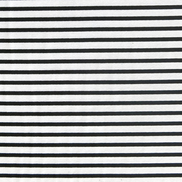 Black and White Summertime Stripe Nylon Spandex Swimsuit Fabric
