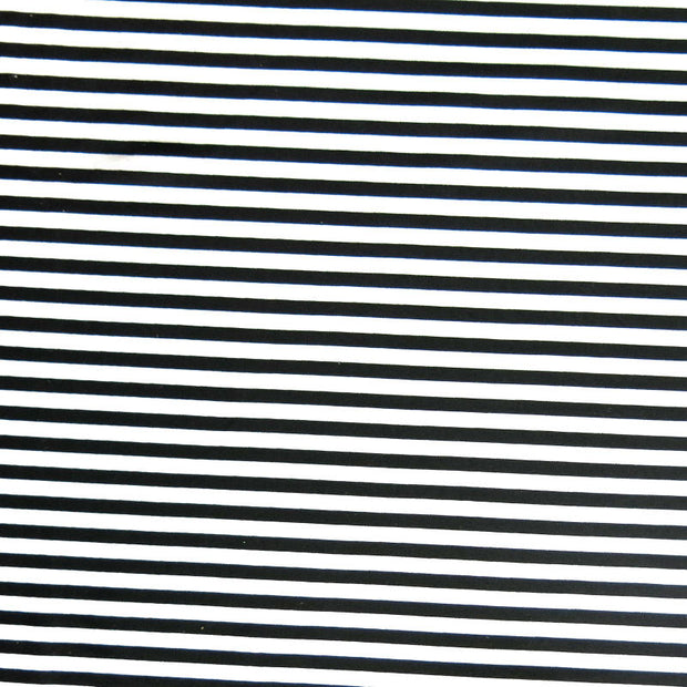 Narrow Black and White Stripes Nylon Spandex Swimsuit Fabric