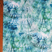 Olympus Blue/Green Abstract Snakeskin Poly Spandex Athletic Jersey Knit Fabric