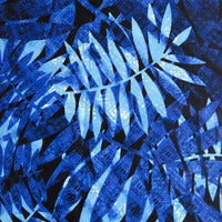 Blue Inked Ferns Nylon Spandex Swimsuit Fabric