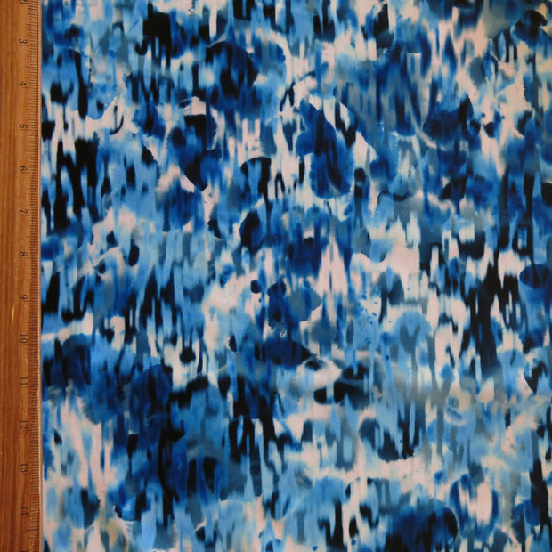 Blue Molecular Nylon Spandex Swimsuit Fabric
