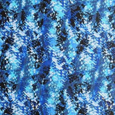 Blue Pebble Abstract Nylon Spandex Swimsuit Fabric