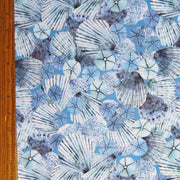 Blue Seashells Flow Stretch Boardshort Fabric