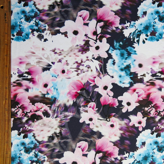 Blurred Flowers Flow Stretch Boardshort Fabric