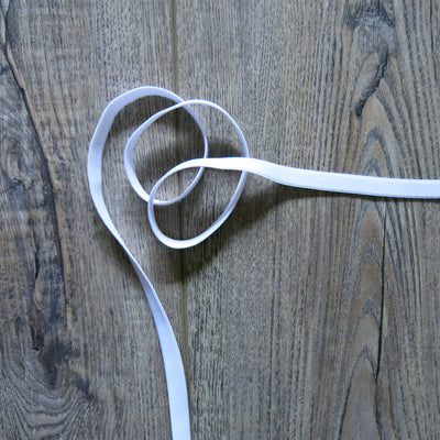 White 3/8 Inch Bra Strapping Elastic