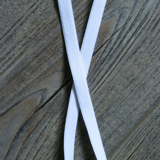 White 3/8 Inch Bra Strapping Elastic