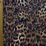 Brown Cheetah Poly Spandex Swimsuit Fabric