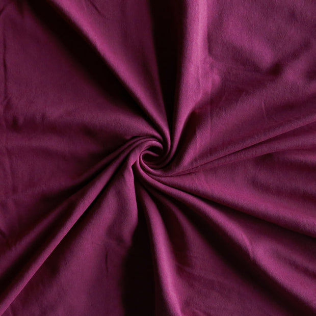 Burgundy 10 oz. Cotton Lycra Jersey Knit Fabric