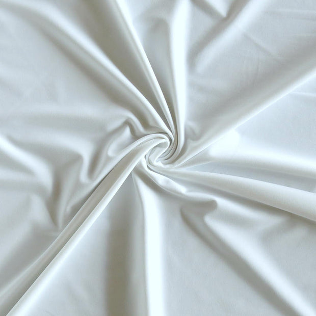Carbon White Ultralight Poly Lycra Tricot Fabric