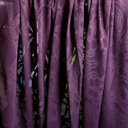 Carbon Merlot Floral Poly Lycra Mesh Fabric