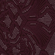 Carbon Merlot Floral Poly Lycra Mesh Fabric - 32" Remnant