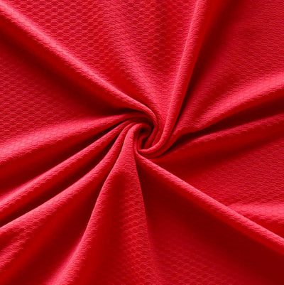 Challenge Red Dri-Fit Bubble Jacquard Poly Spandex Mesh Fabric