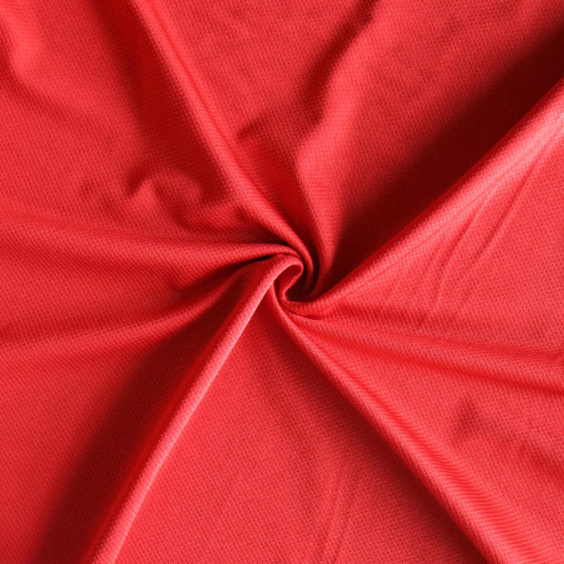 Challenge Red Diamond Poly Spandex Tricot Fabric