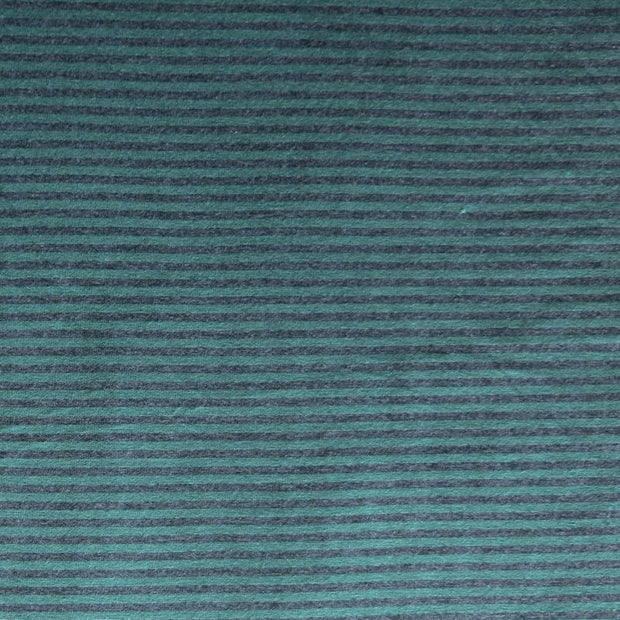 Charcoal and Green Micro Stripe Bamboo Lycra Knit Fabric
