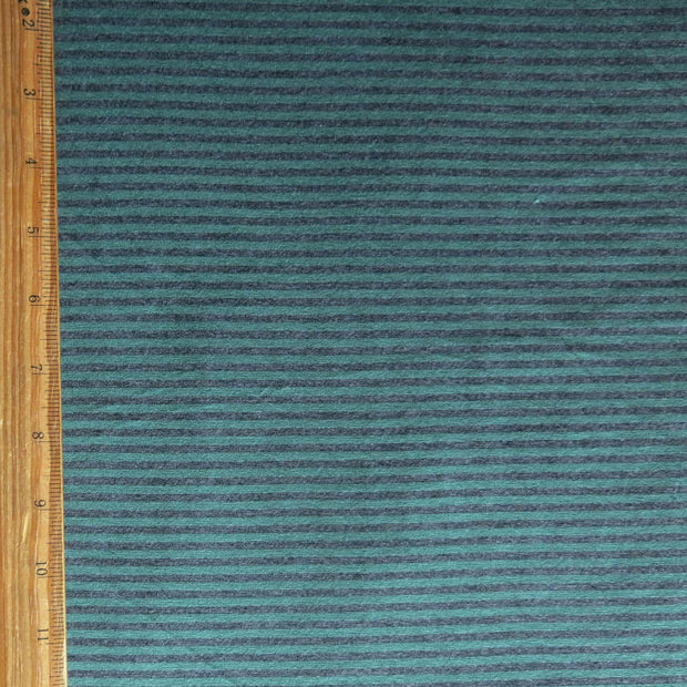 Charcoal and Green Micro Stripe Bamboo Lycra Knit Fabric