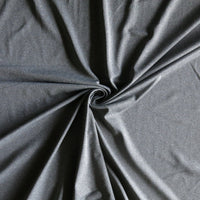 Charcoal Heather Poly Spandex Athletic Knit Fabric