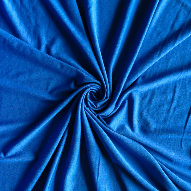 Cobalt Blue Bamboo Spandex Jersey Knit Fabric