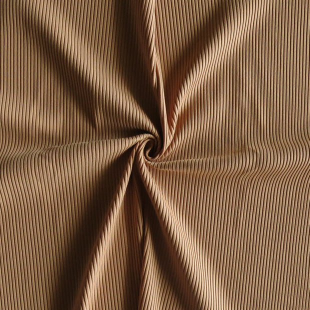 Coconut Ribbed Nylon Spandex Swimsuit Fabric