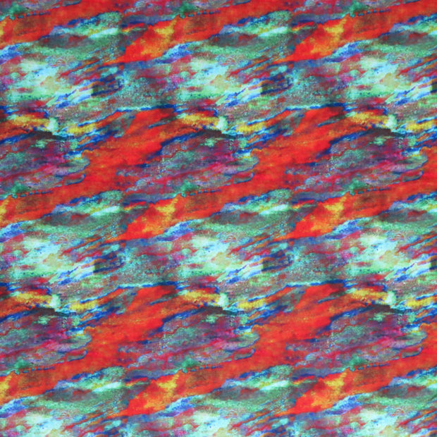 Colorful Current Nylon Spandex Swimsuit Fabric, Warm Colorway