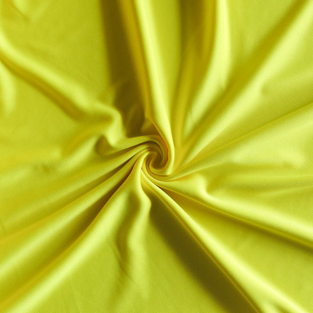 Yellow Cooling Polyester Lycra Pique Mesh Fabric