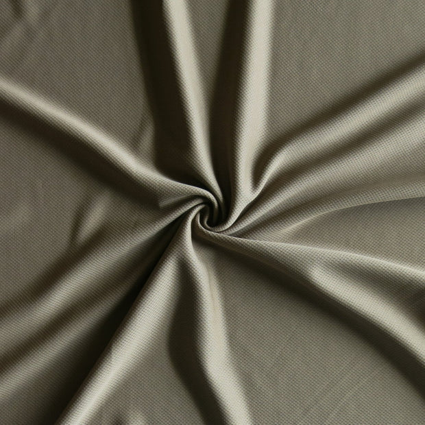 Taupe Cooling Polyester Lycra Pique Mesh Fabric