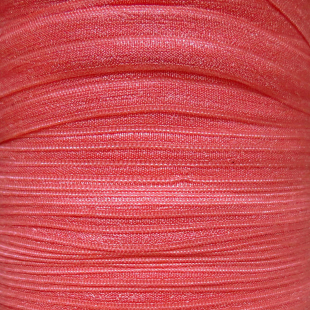 Coral Fold Over Elastic Trim