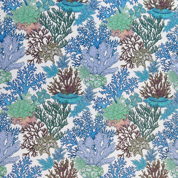 Coral Reef Poly Spandex Swimsuit Fabric, Cool Colorway
