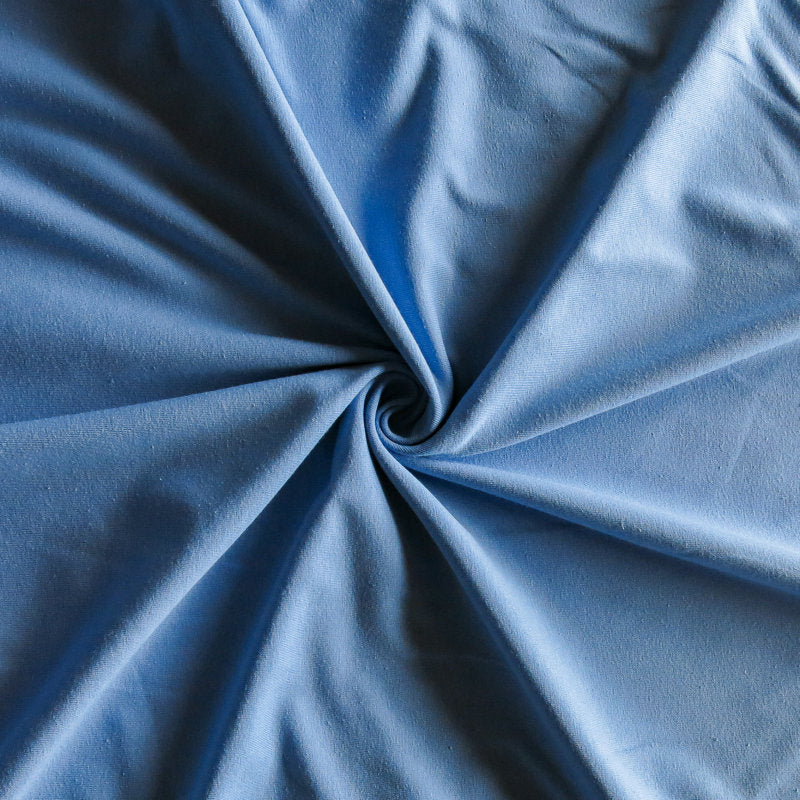 Country Blue Cotton Lycra Jersey Knit Fabric – The Fabric Fairy