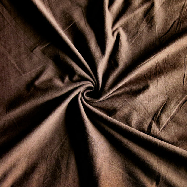 Dark Brown Cotton Lycra Jersey Knit Fabric