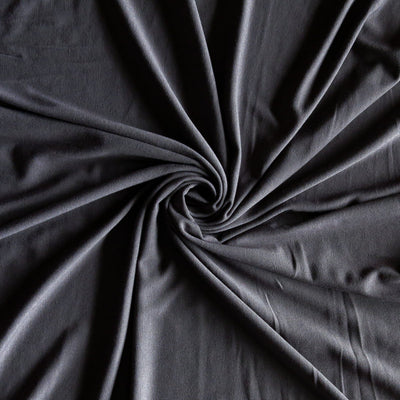 Dark Grey Bamboo Spandex Jersey Knit Fabric