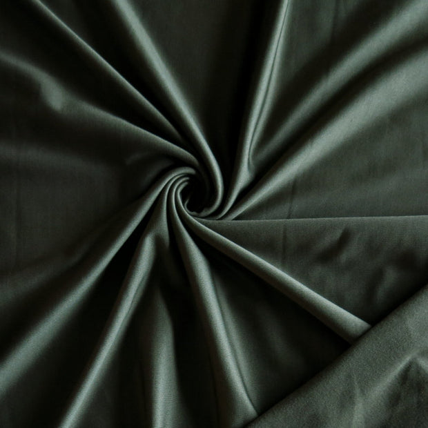 Dark Olive Poly Lycra Fleece Back Knit Fabric