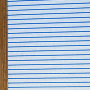 Denim Blue and White Stripe Nylon Spandex Swimsuit Fabric
