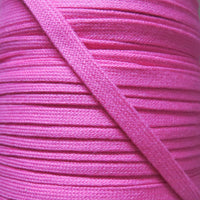 Hot Pink 3/8 Cotton Hoodie Drawstring Flat Tape