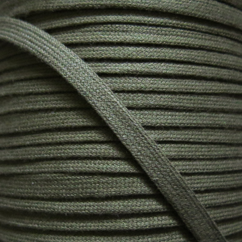 Olive Green 3/8 Cotton Hoodie Drawstring Flat Tape – The Fabric Fairy