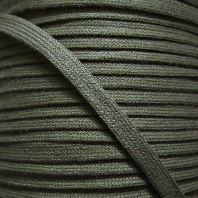 Olive Green 3/8 Cotton Hoodie Drawstring Flat Tape