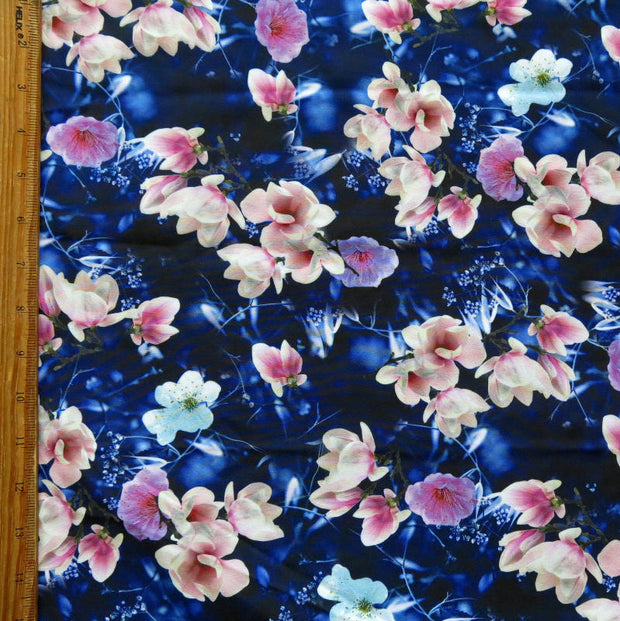 Dreamy Floral Flow Stretch Boardshort Fabric - 25" Remnant