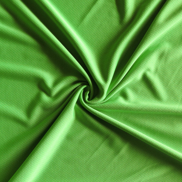 Lime Green Dry Pro Micropoly Lycra Pique Knit Fabric
