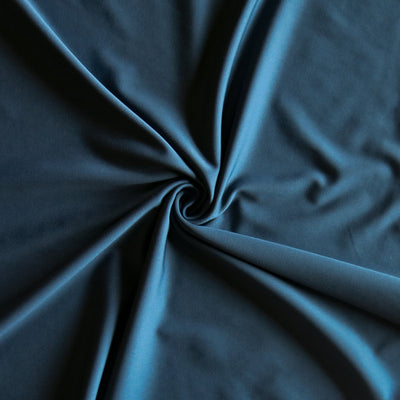 Dusky Blue Recycled Poly Spandex Athletic Knit Fabric