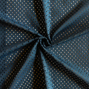 Dusky Blue Laser Dots Recycled Poly Spandex Athletic Knit Fabric