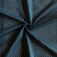 Dusky Blue Laser Dots Recycled Poly Spandex Athletic Knit Fabric